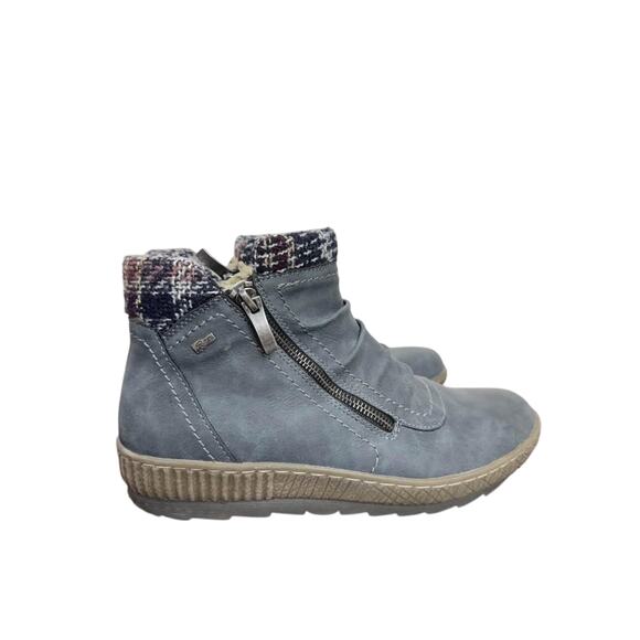 Women's Spring Step Blue Ruched Ankle Boots - Size 10 - Picture 9 of 9